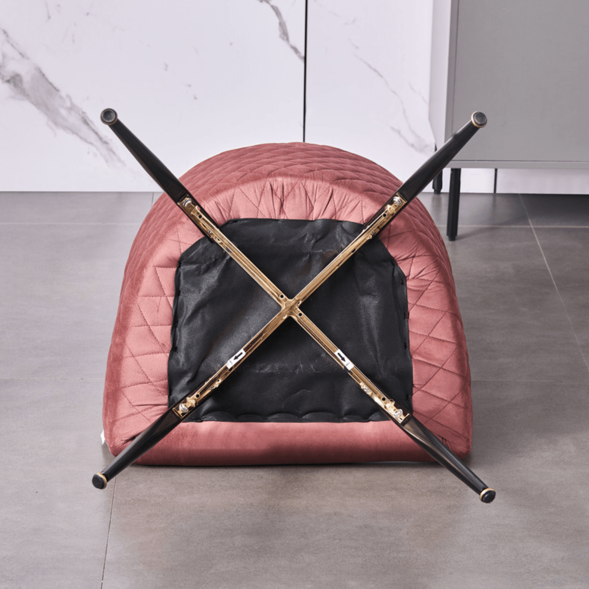 Vittorio LUX Velvet Dining Chair with Metal Legs - Perfect for Dining Room Living Room - PN Home