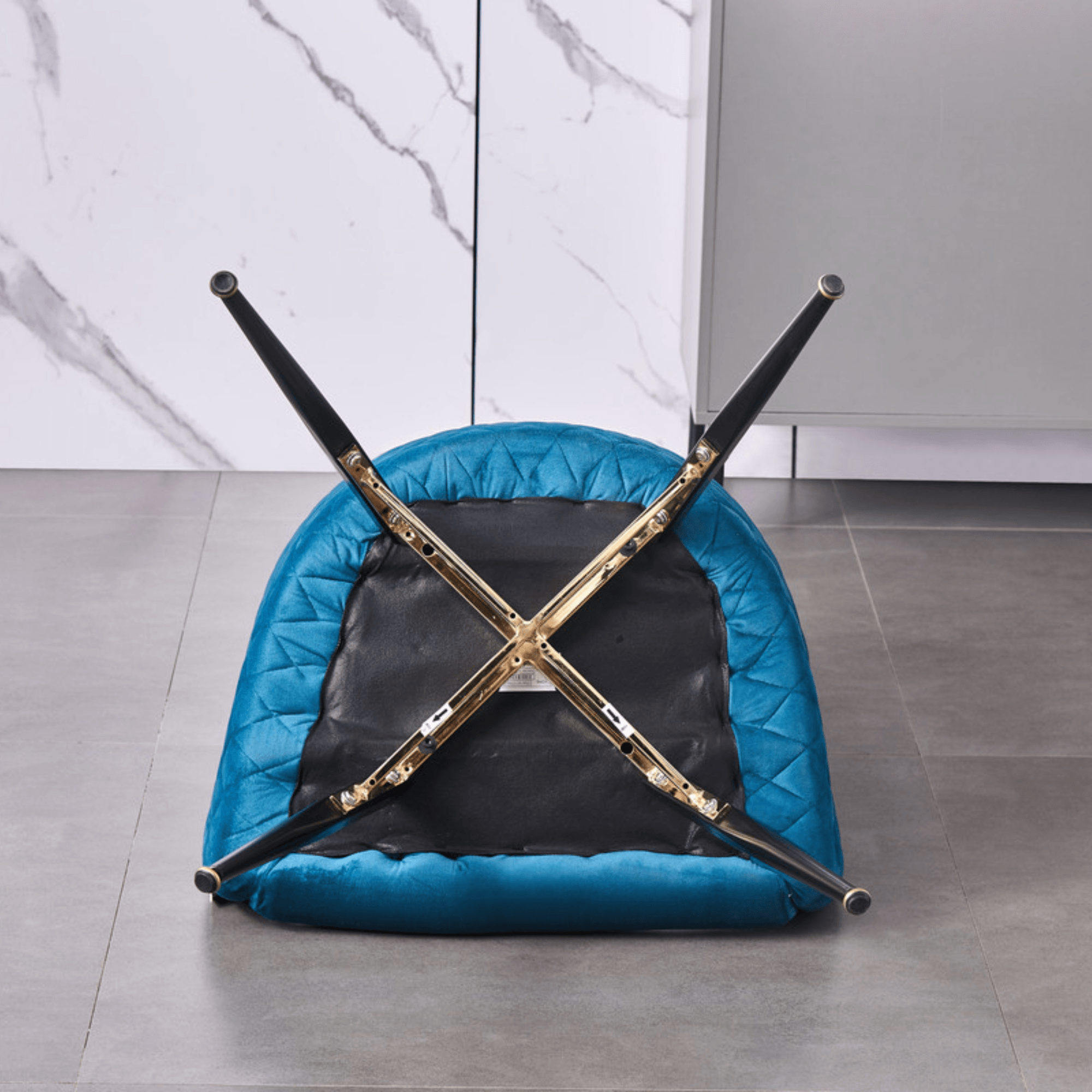 Vittorio LUX Velvet Dining Chair with Metal Legs - Perfect for Dining Room Living Room - PN Home