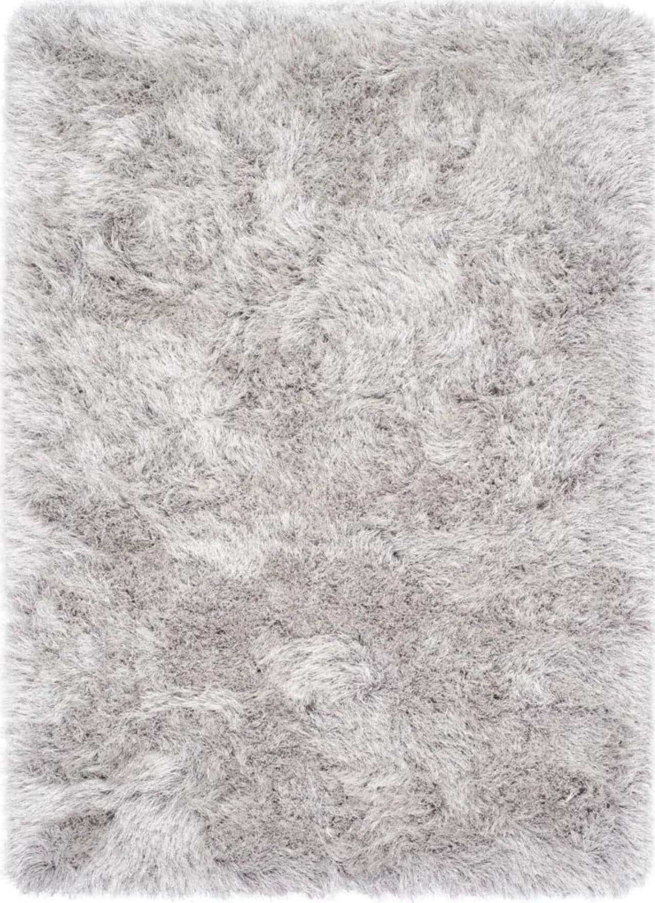 Extravagance Silver Grey Shaggy Rug - PN Home