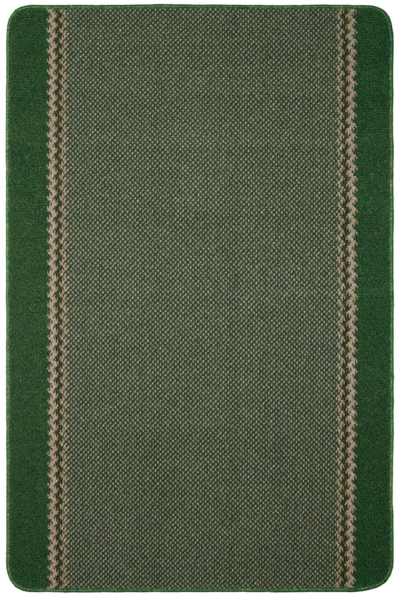 Washable Designer Bordered Green Rug | 116Gr - PN Home