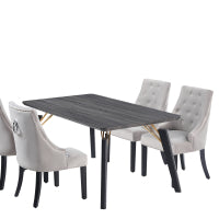 Windsor Cosmo Lux Dining Set | a Black Table and Set of 4 Chairs