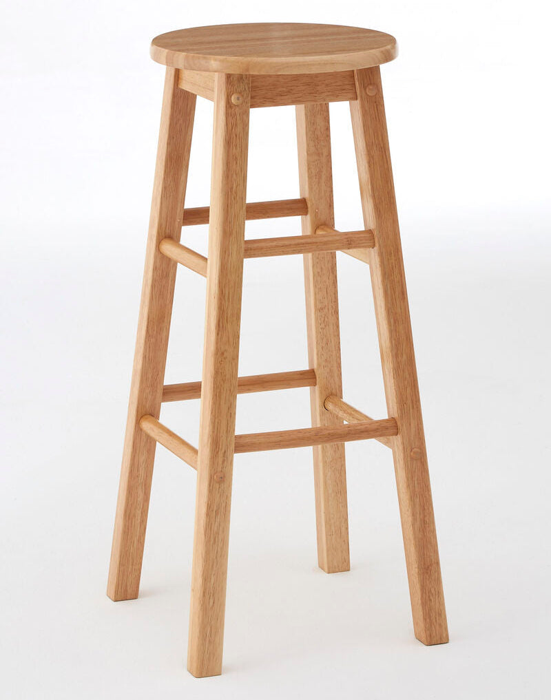 Selby Natural Tropical Hevea Wood Tall Bar Stool