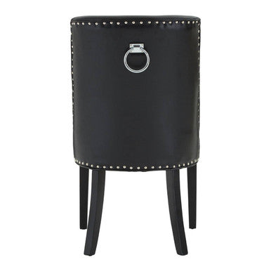 Rodeo Black Leather Effect Dining Chair - PN Home