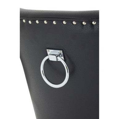 Rodeo Black Leather Effect Dining Chair - PN Home