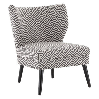 Regents Park Greek Key Design Accent Chair - PN Home