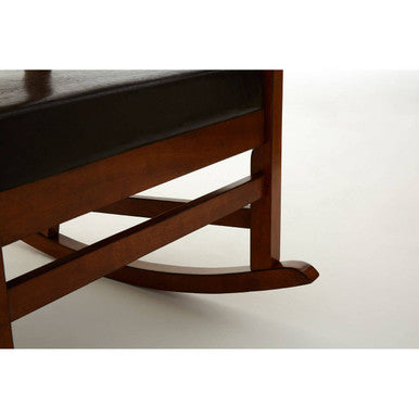 Relax Brown Leather Effect Rocking Chair - PN Home