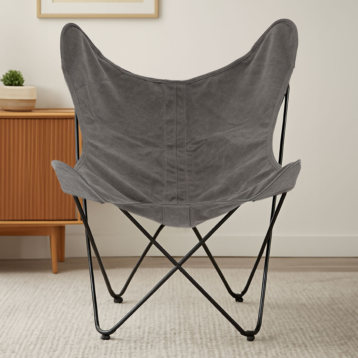 Papillon Grey Butterfly Chair - PN Home