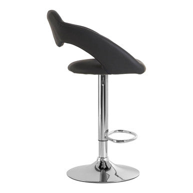 Taylor Grey Faux Leather Bar Chair - PN Home