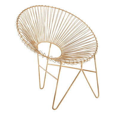 Templar Gold Wire Frame Occasional Chair - PN Home