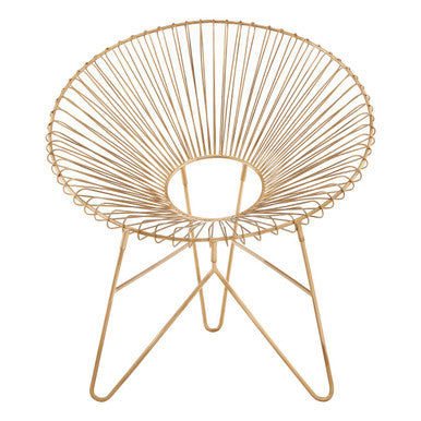 Templar Gold Wire Frame Occasional Chair - PN Home