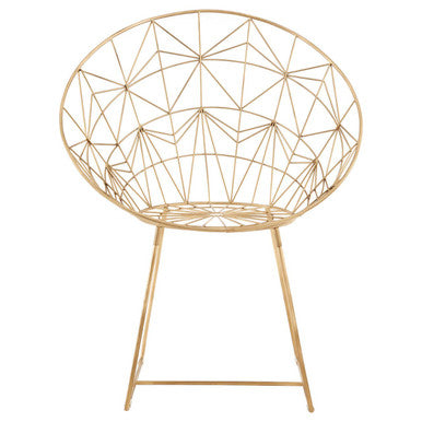 Templar Gold Frame Occasional Chair - PN Home