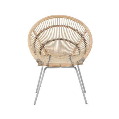 Lagom White Washed Natural Rattan Chair - PN Home