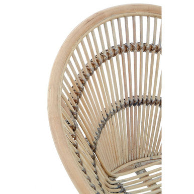 Lagom White Washed Natural Rattan Chair - PN Home