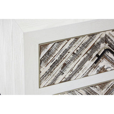 Lombok White 2 Drawer Bedside Table