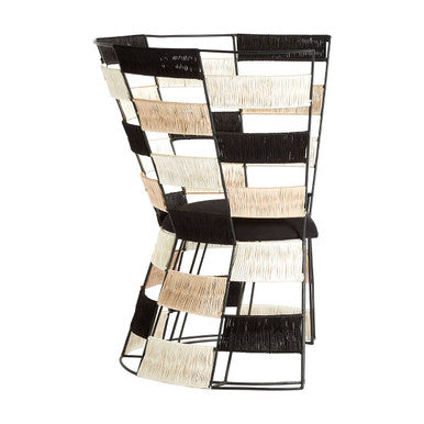 Fusion Beige And Black And White Chair