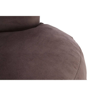 Regents Park Round Grey Velvet Plush Armchair