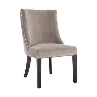 Regents Park Grey Velvet With Tufted Back Dining Chair - PN Home