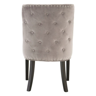 Regents Park Grey Velvet With Tufted Back Dining Chair - PN Home