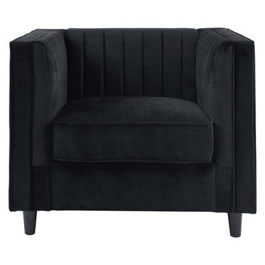 Farah Black Velvet Chair - PN Home