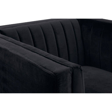 Farah Black Velvet Chair - PN Home