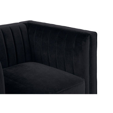 Farah Black Velvet Chair - PN Home