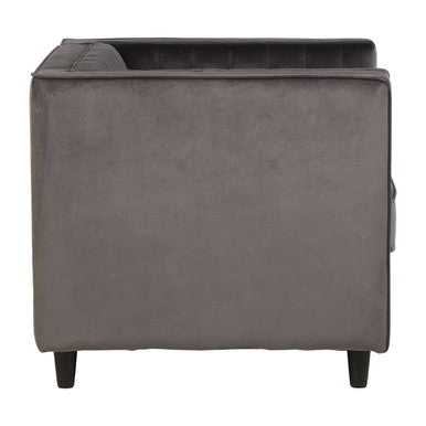 Farah Grey Velvet Chair - PN Home