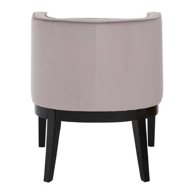 Daxton Light Grey Velvet Curved Back Chair - PN Home