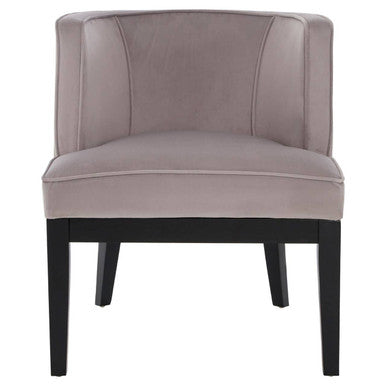 Daxton Light Grey Velvet Curved Back Chair - PN Home