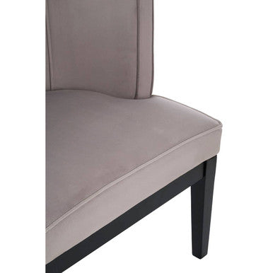 Daxton Light Grey Velvet Curved Back Chair - PN Home