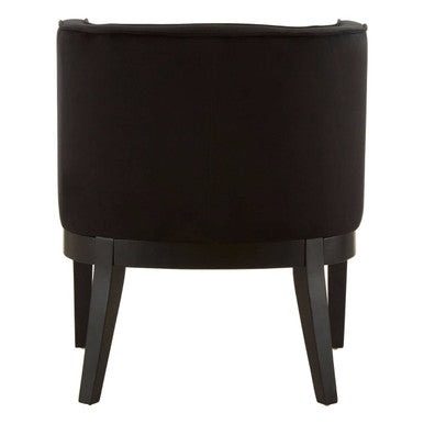 Daxton Black Velvet Curved Back Chair - PN Home