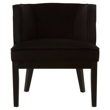 Daxton Black Velvet Curved Back Chair - PN Home