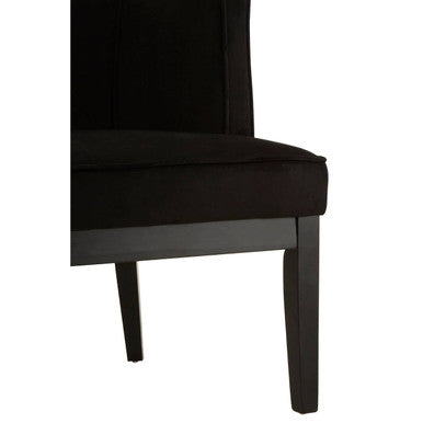 Daxton Black Velvet Curved Back Chair - PN Home