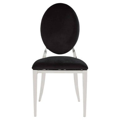 Sarita Stackable Silver Finish Dining Chair - PN Home