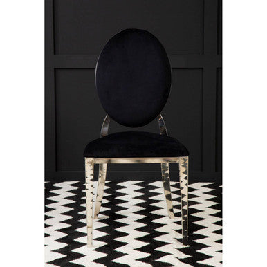 Sarita Stackable Silver Finish Dining Chair