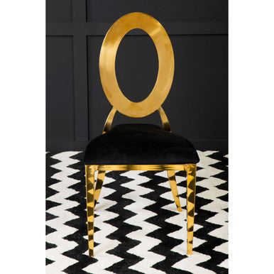Sarita Stackable Gold Frame Dining Chair - PN Home