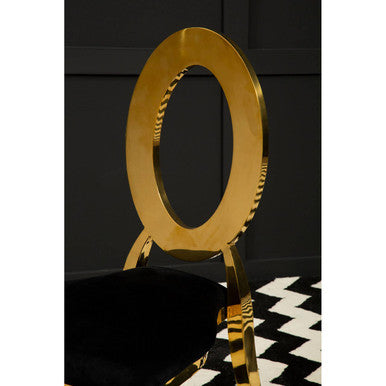 Sarita Stackable Gold Frame Dining Chair - PN Home