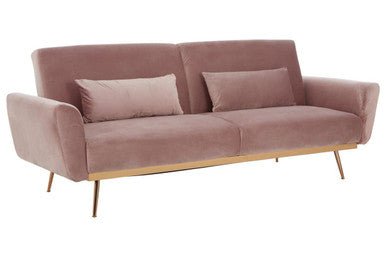 Pink Velvet Sofa Bed, Hatton - PN Home