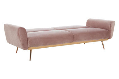 Pink Velvet Sofa Bed, Hatton - PN Home