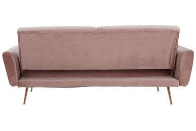 Pink Velvet Sofa Bed, Hatton - PN Home