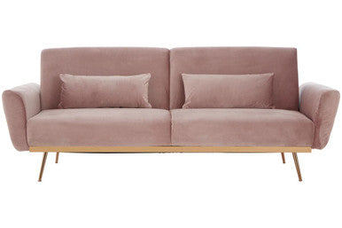 Pink Velvet Sofa Bed, Hatton - PN Home