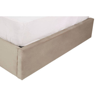 Hannah Mink Velvet Ottoman Double Bed - PN Home