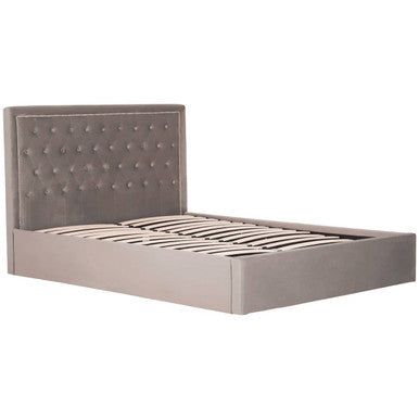 Hannah Grey Ottoman King Bed - PN Home