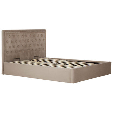 Hannah Mink Velvet Ottoman King Bed - PN Home