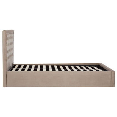 Hannah Mink Velvet Ottoman King Bed - PN Home