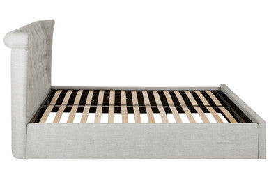 Edison Light Grey Ottoman Double Bed - PN Home