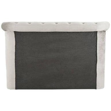 Edison Grey Brushed Velvet Ottoman King Bed - PN Home