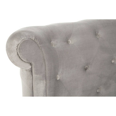 Edison Grey Brushed Velvet Ottoman King Bed - PN Home
