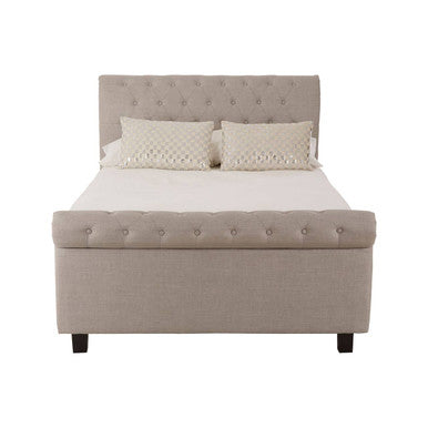 Orlando Light Grey Ottoman Double Bed - PN Home