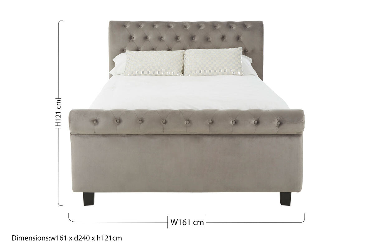 Orlando Grey Ottoman King Bed - PN Home