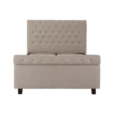 Orlando Light Grey Ottoman King Bed - PN Home